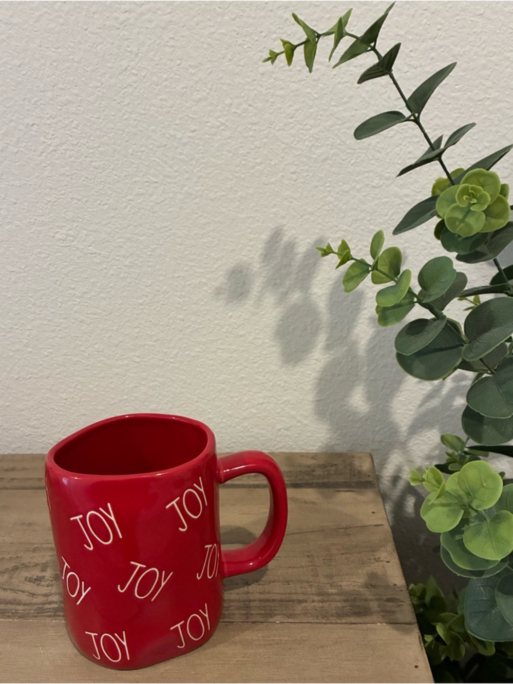 Rae Dunn JOY Christmas mug.